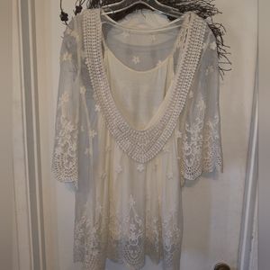 Jen's Pirate Booty Cream Lace Mini Dress XS